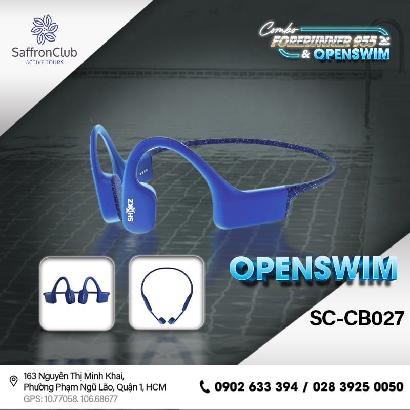 Combo tai nghe SHOKZ OpenSwim & đồng hồ GARMIN Forerunner 955