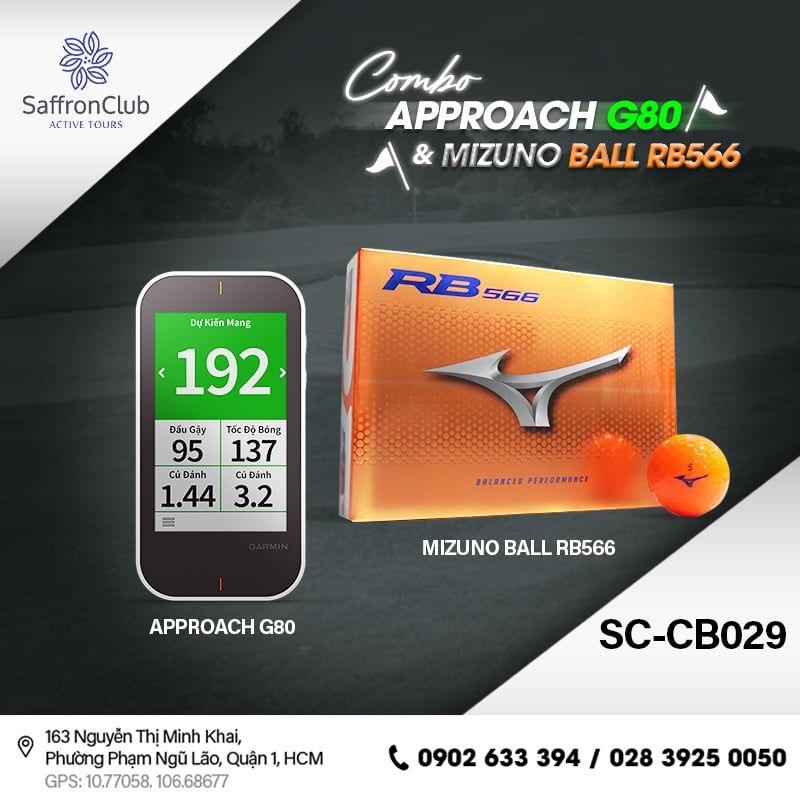 Combo GARMIN Approach G80 & MIZUNO Ball RB566