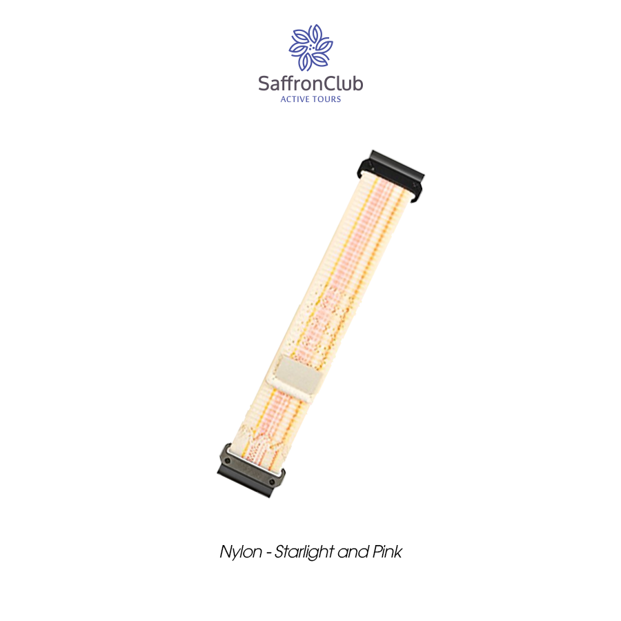 Lock Fit 26mm Nylon Band - White/Pink (Seat Belt)