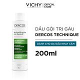  Combo Vichy Dầu Gội Giảm Gàu Cho Da Đầu Dầu, Ngứa 200ml + Lược Massage 