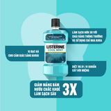  Combo 2 Nước Súc Miệng Listerine Hơi Thở Thơm Mát 750ml/Chai Cool Mint Mouthwash 