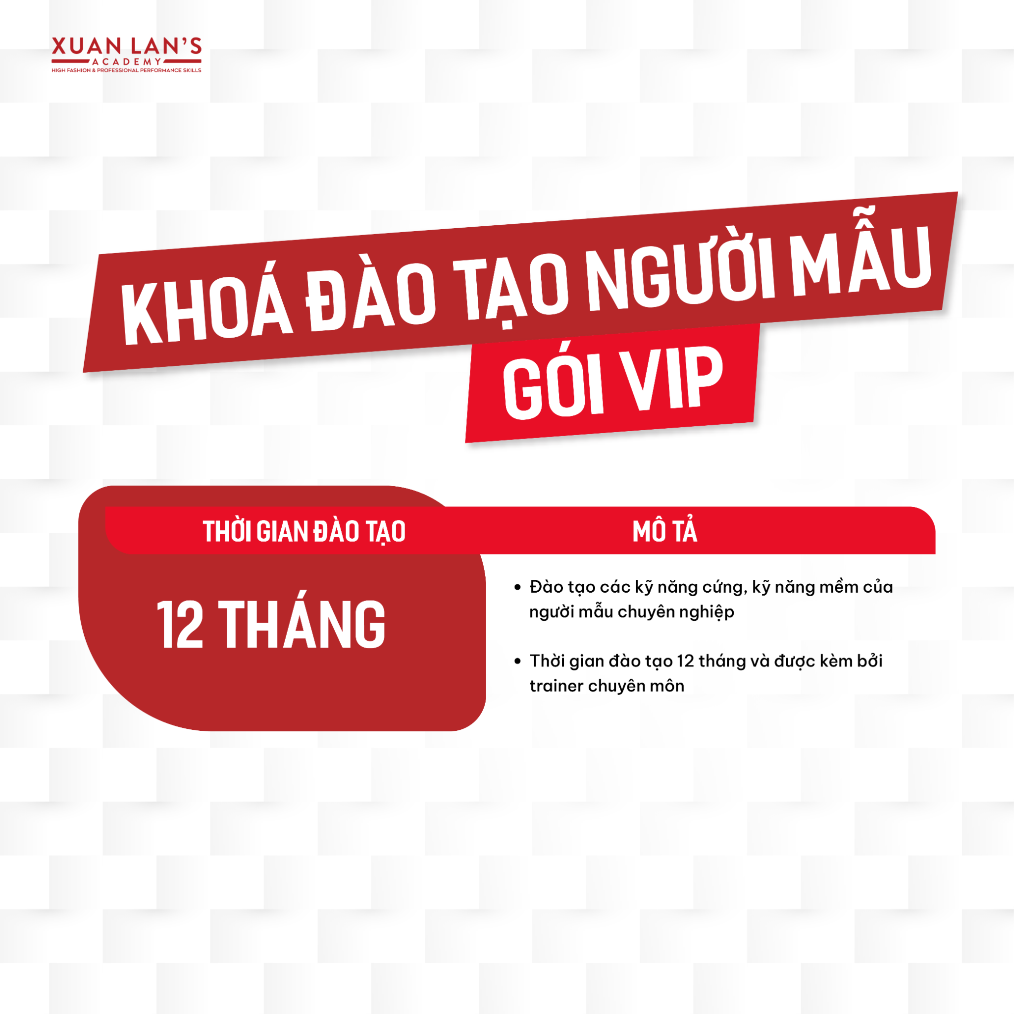 Khoá Đào tạo Người mẫu VIP