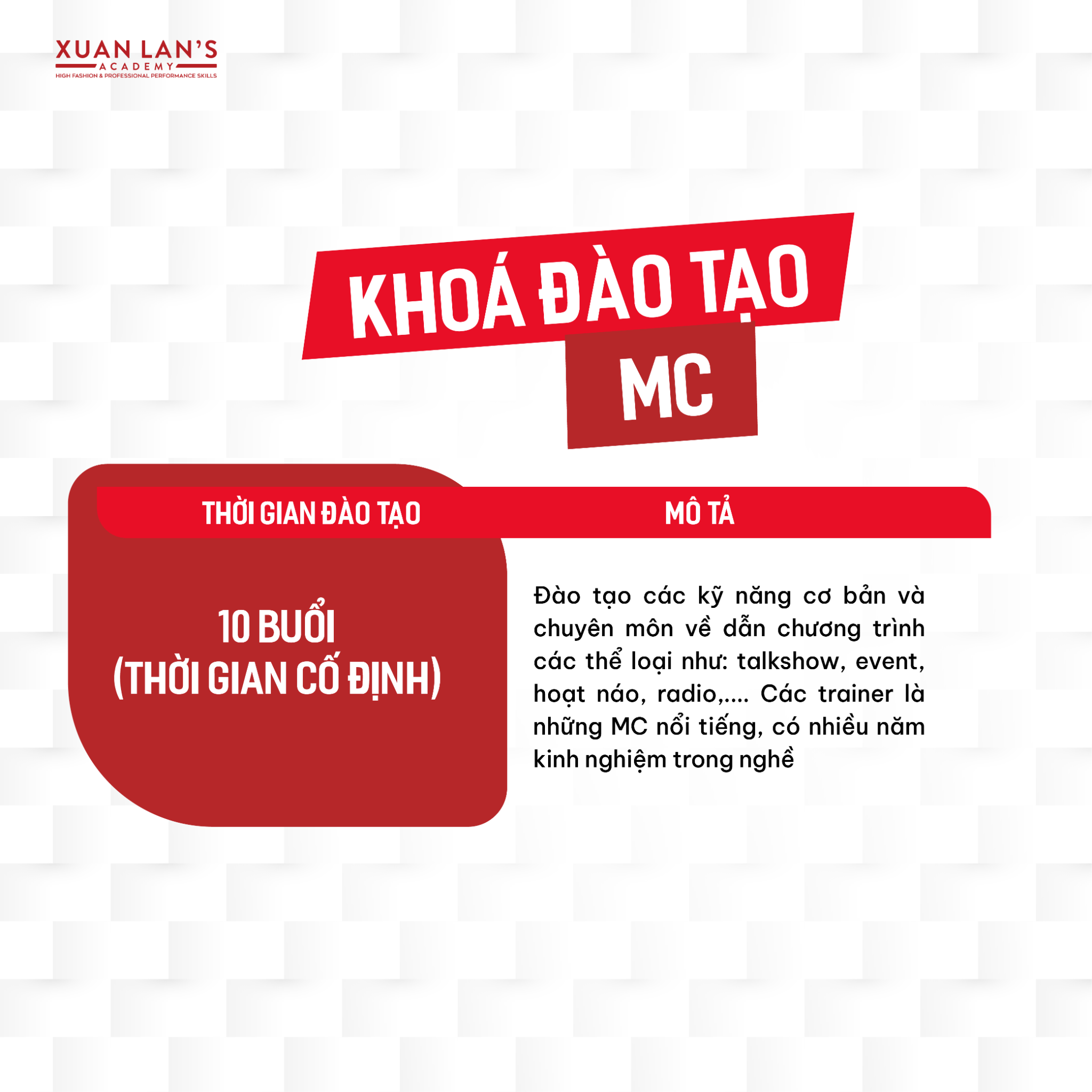 Khoá Đào tạo MC