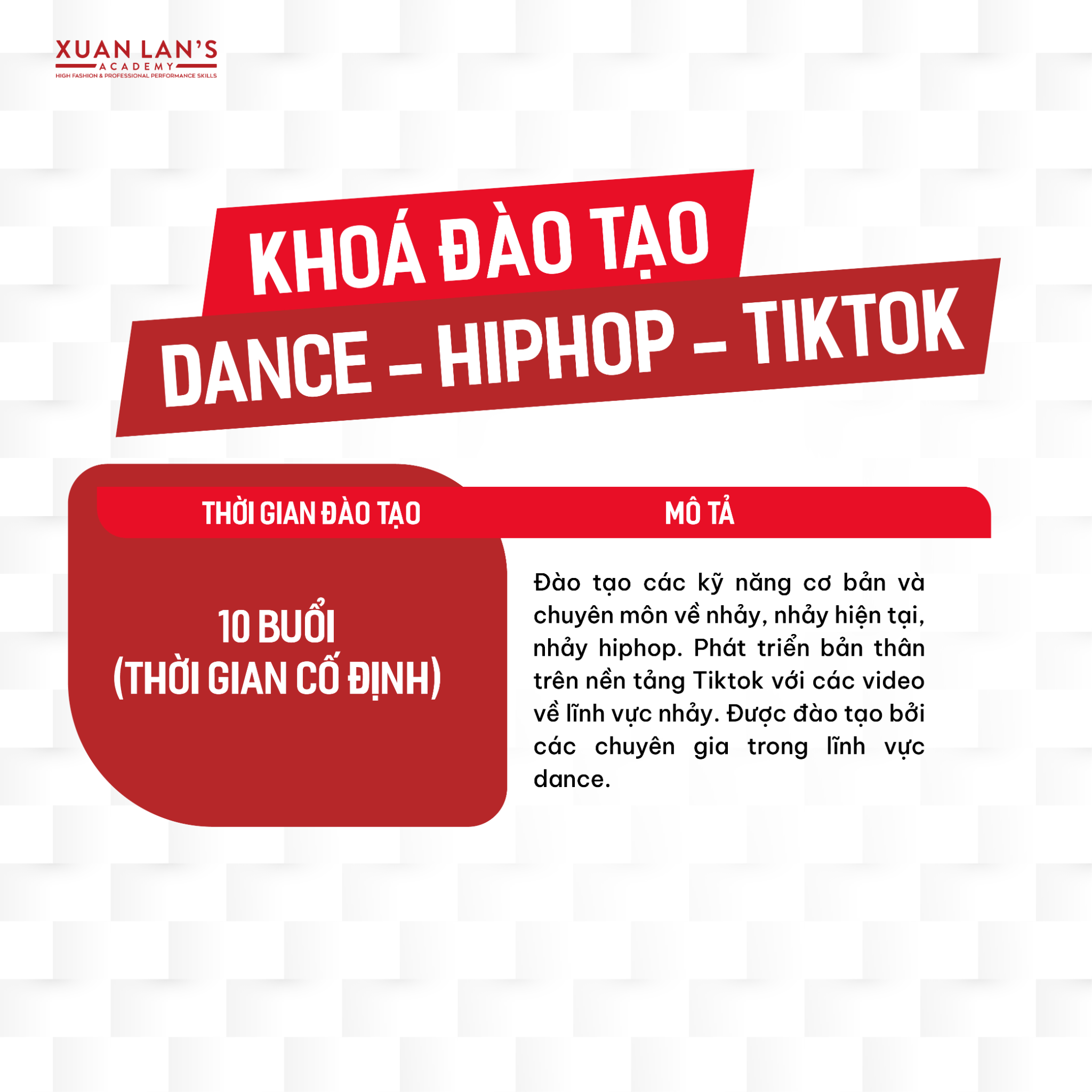 Khoá Đào tạo Dance - Hiphop - Tiktok