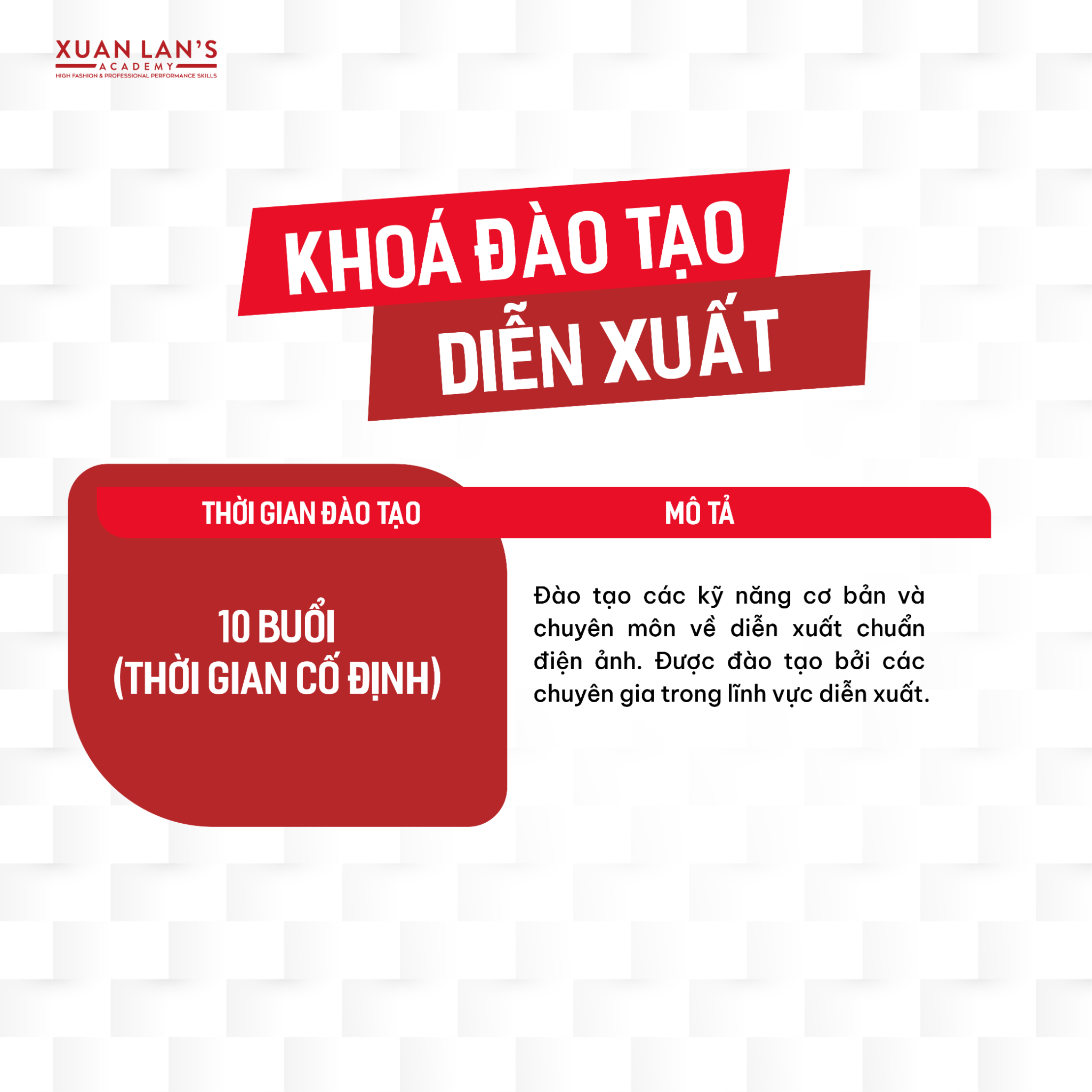 Khoá Đào tạo Diễn xuất