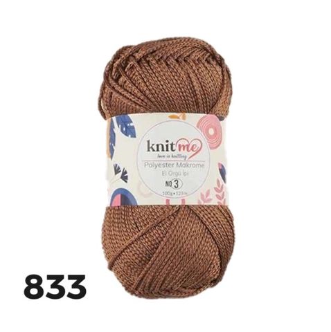 Sợi Polyester Makrome No3 nhập khẩu từ Knitme, đan móc túi ví, đồ trang trí nội thất