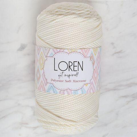 Sợi Loren Polyester Soft Macrame nhập khẩu từ Loren, đan móc túi, giỏ xách, nón, các đồ dùng trang trí nội thất