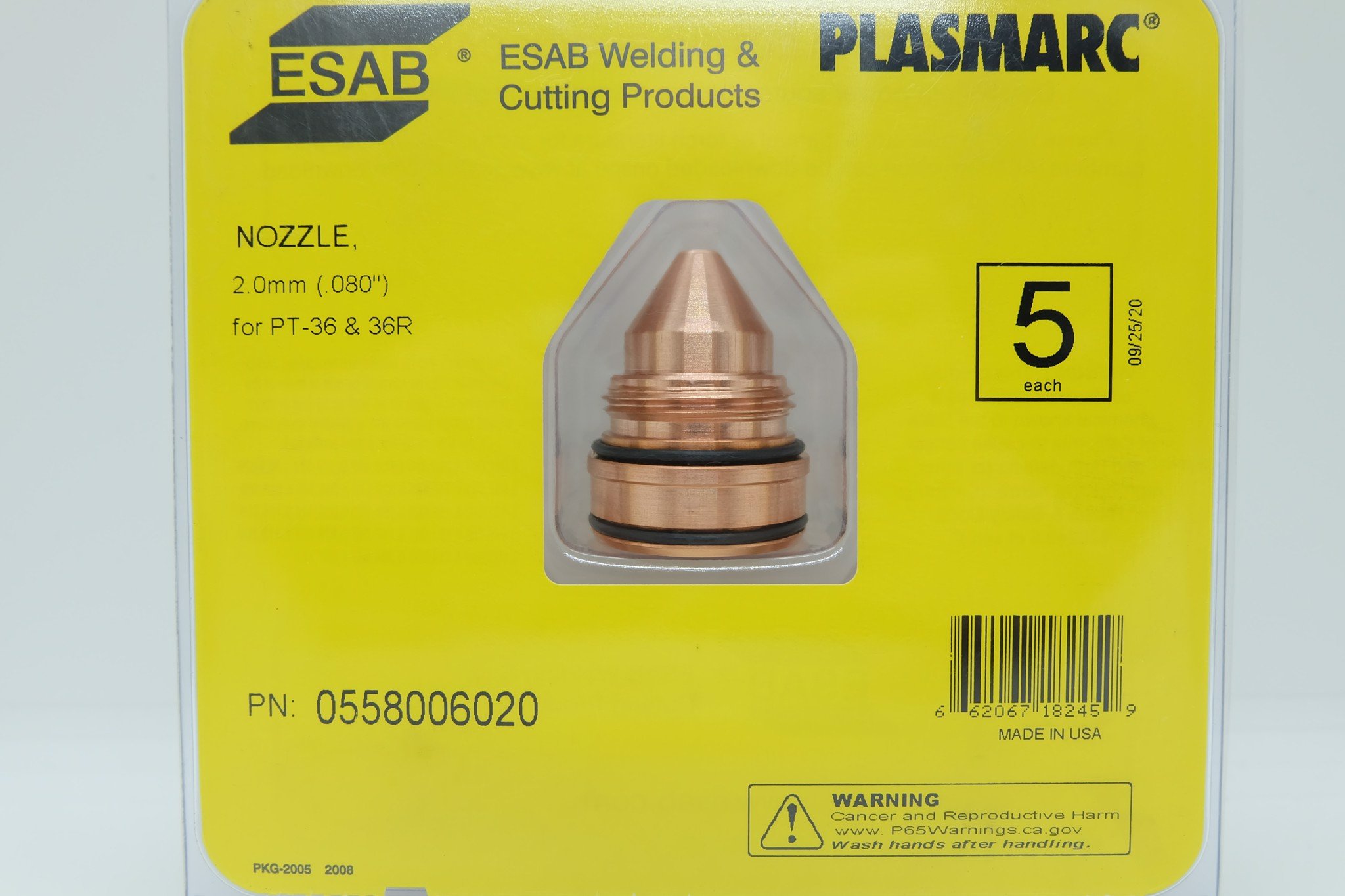 ESAB 0558006014 NOZZLE PLASMARC 1.4mm hộp 5 cái