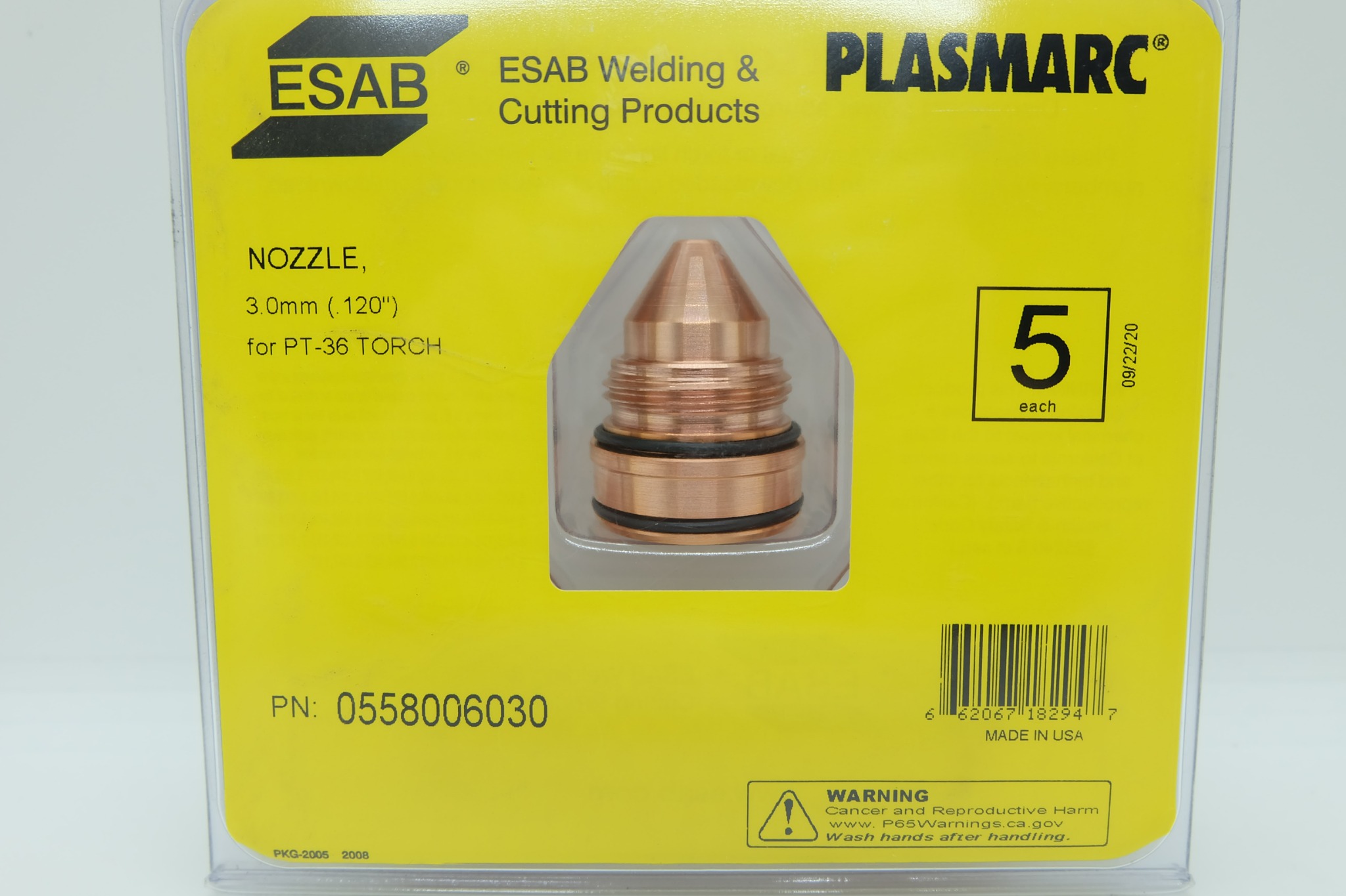 ESAB 0558006014 NOZZLE PLASMARC 1.4mm - 5 pcs