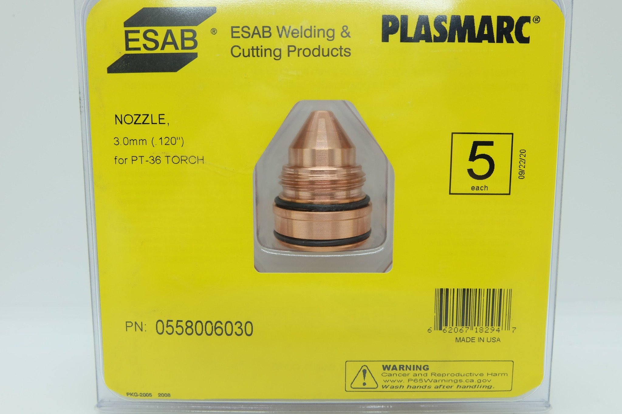 ESAB 0558006014 NOZZLE PLASMARC 1.4mm hộp 5 cái