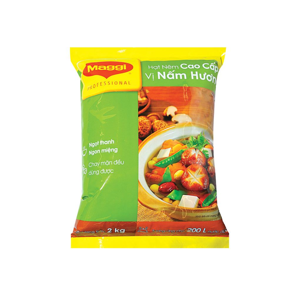 HẠT NÊM MAGGI NẤM HƯƠNG 2KG X 6 GÓI