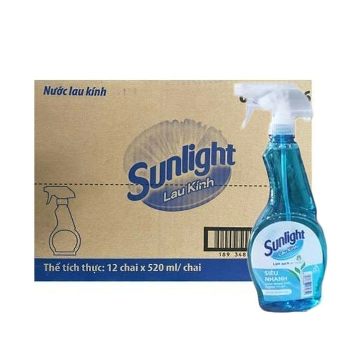 LAU KÍNH SUNLIGHT 520ML X 12CHAI
