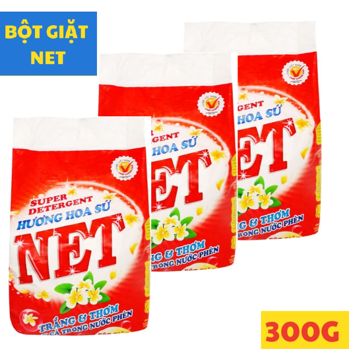 BỘT GIẶT NET HƯƠNG HOA SỨ 300 GR X 40 GÓI