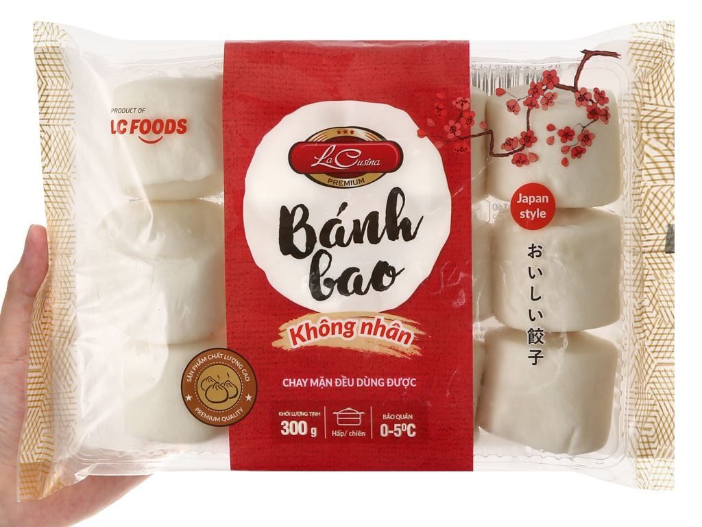BÁNH BAO KHÔNG NHÂN LC FOODS 300G X 12C X 25 GÓI