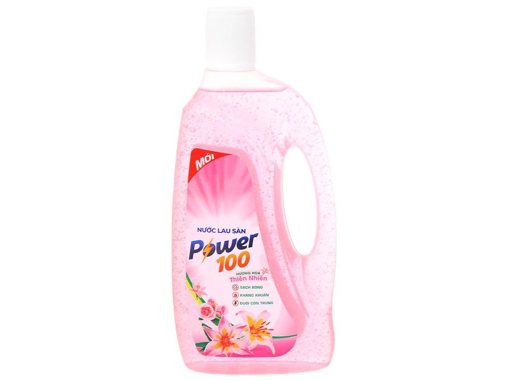 NƯỚC LAU SÀN POWER100 HƯƠNG HOA THIÊN NHIÊN 990G X 12 CHAI
