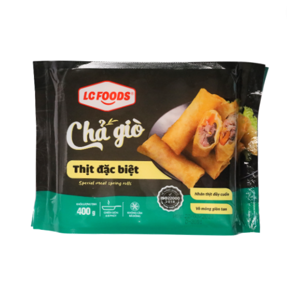 CHẢ GIÒ THỊT ĐẶC BIỆT LC 400G*10 GÓI