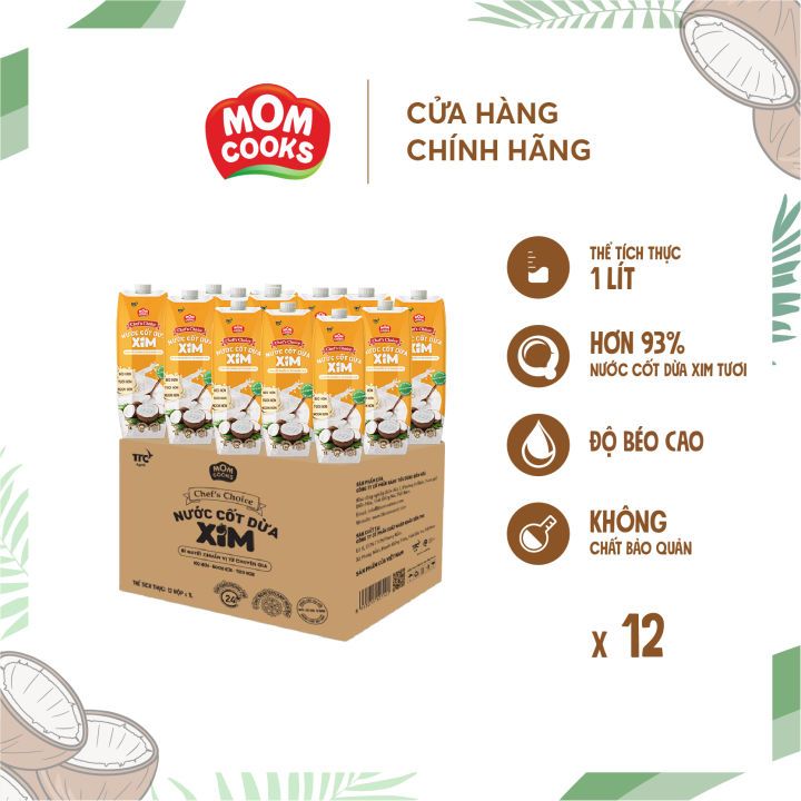 NƯỚC CỐT DỪA XIM-CHEF'S CHOICE 1L X 12 HỘP