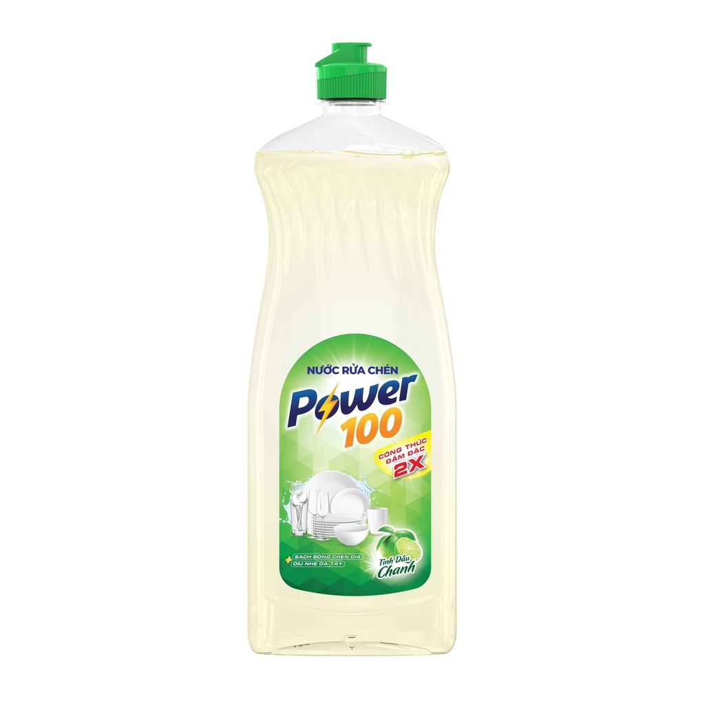 NƯỚC RỬA CHÉN POWER 100 TINH DẦU CHANH 750G X 16 CHAI