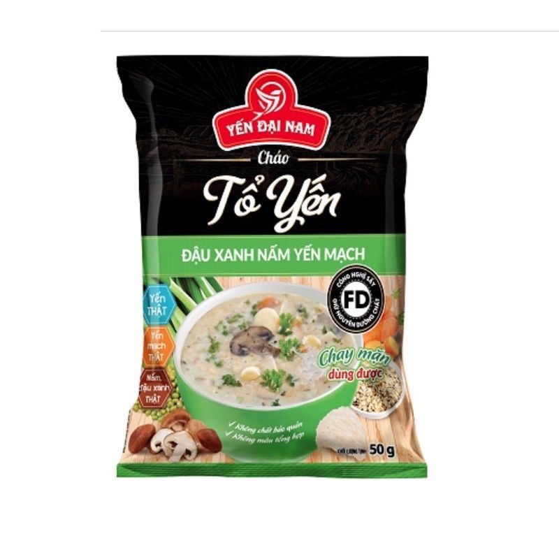 CHÁO YẾN ĐẬU XANH NẤM YẾN MẠCH 50G X 30 GÓI