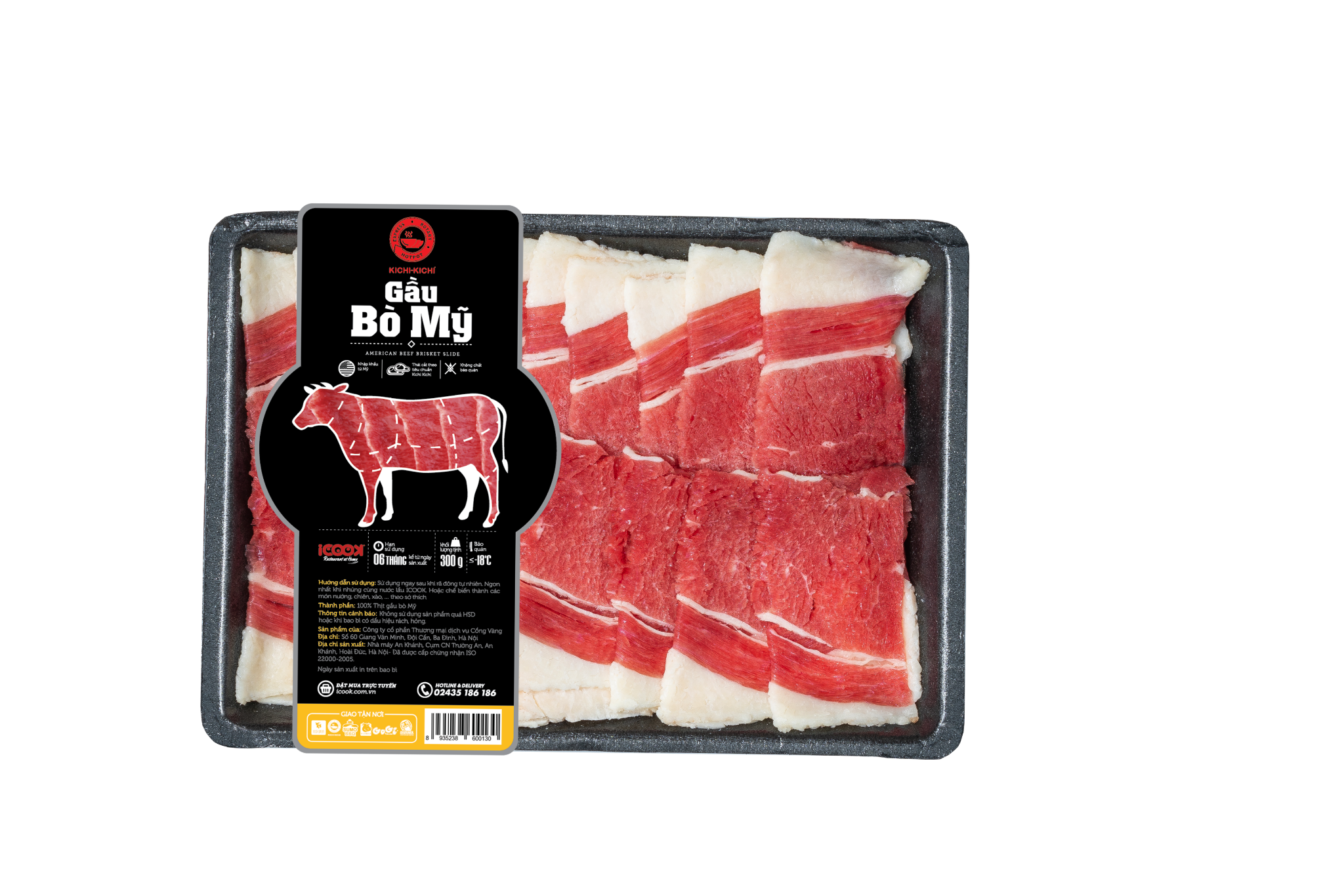 Gầu bò mỹ bào iCook 300gr
