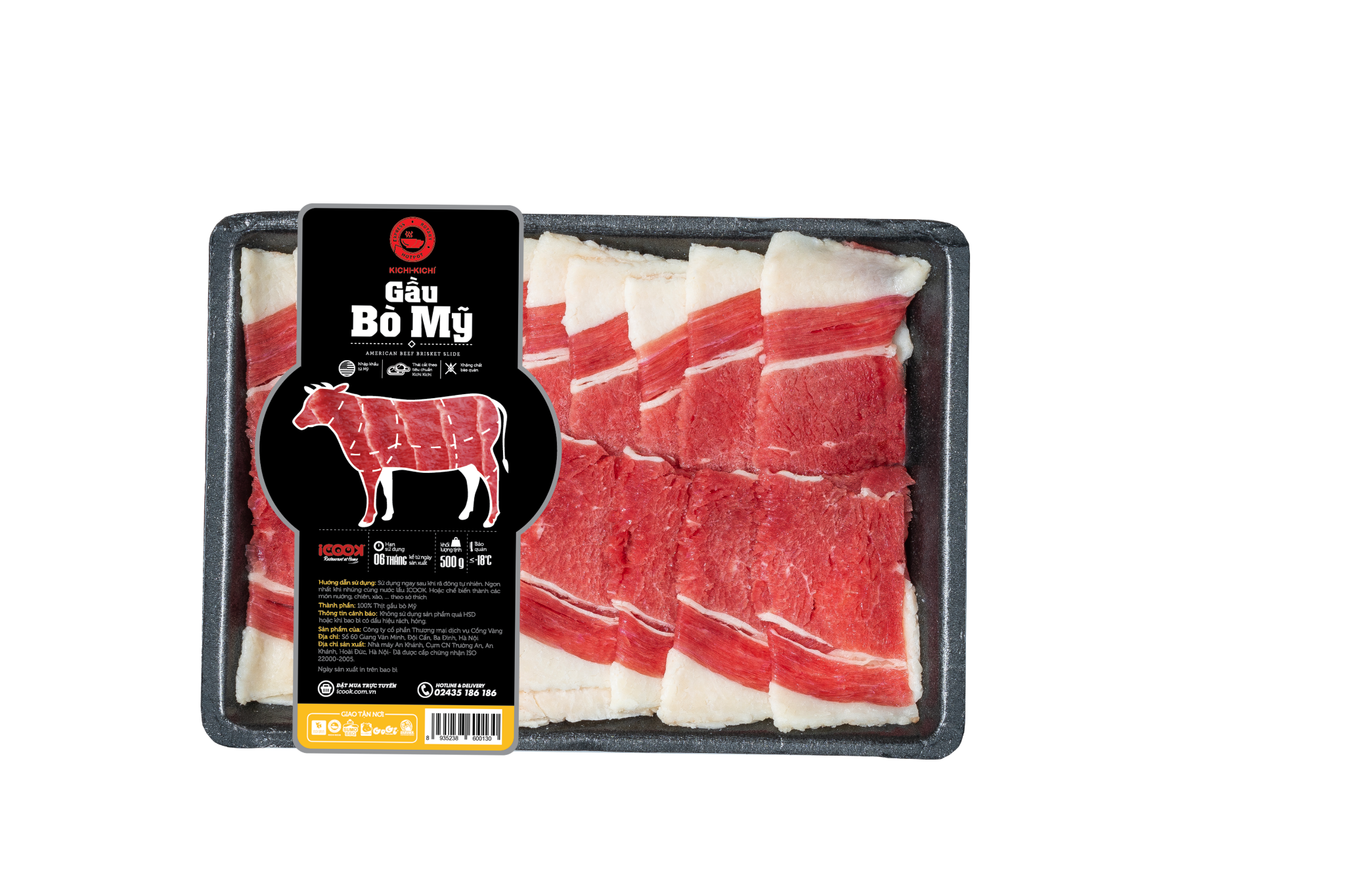 Gầu bò mỹ bào iCook 500gr