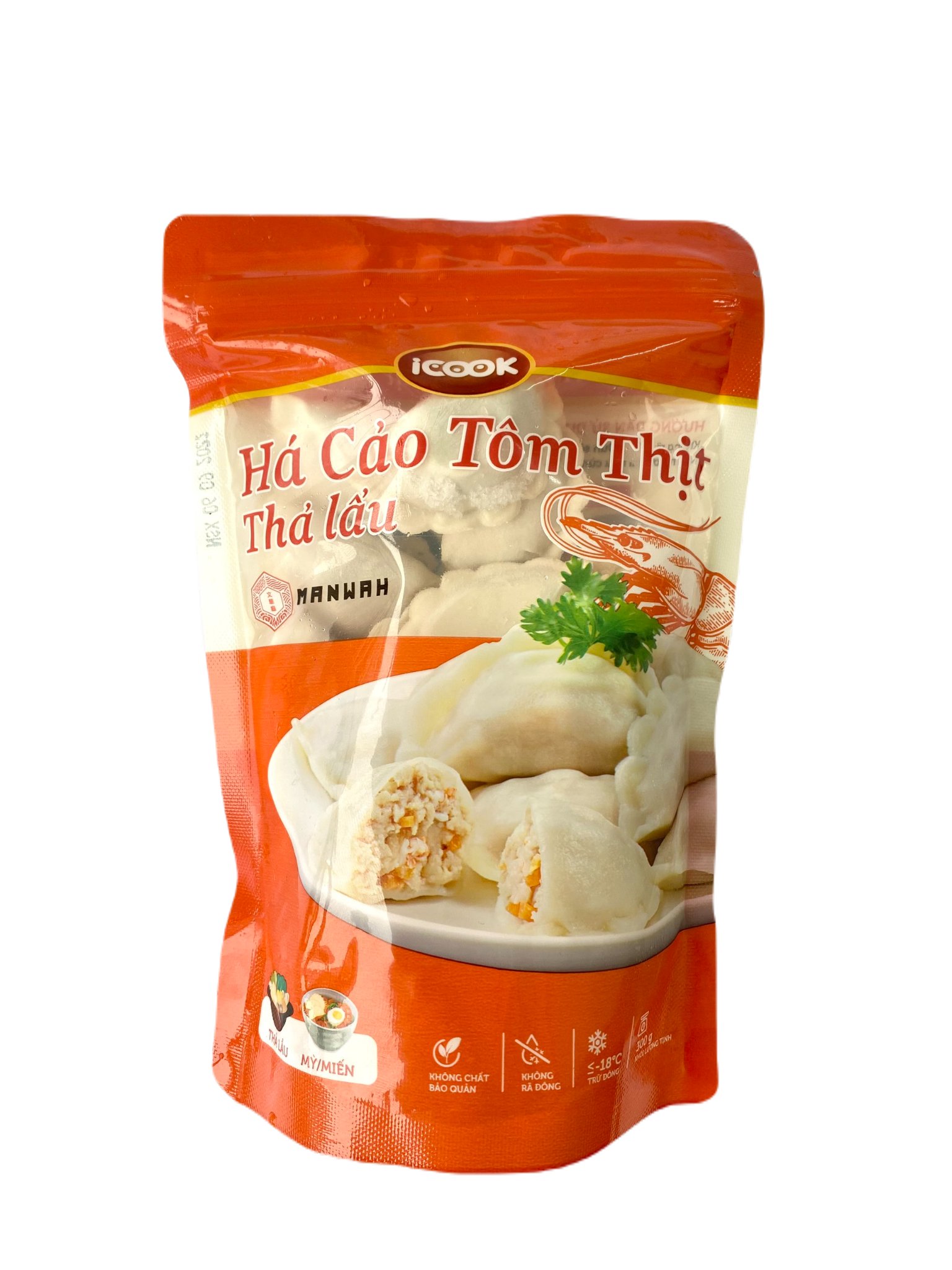 Há cảo tôm thịt iCOOK 300g