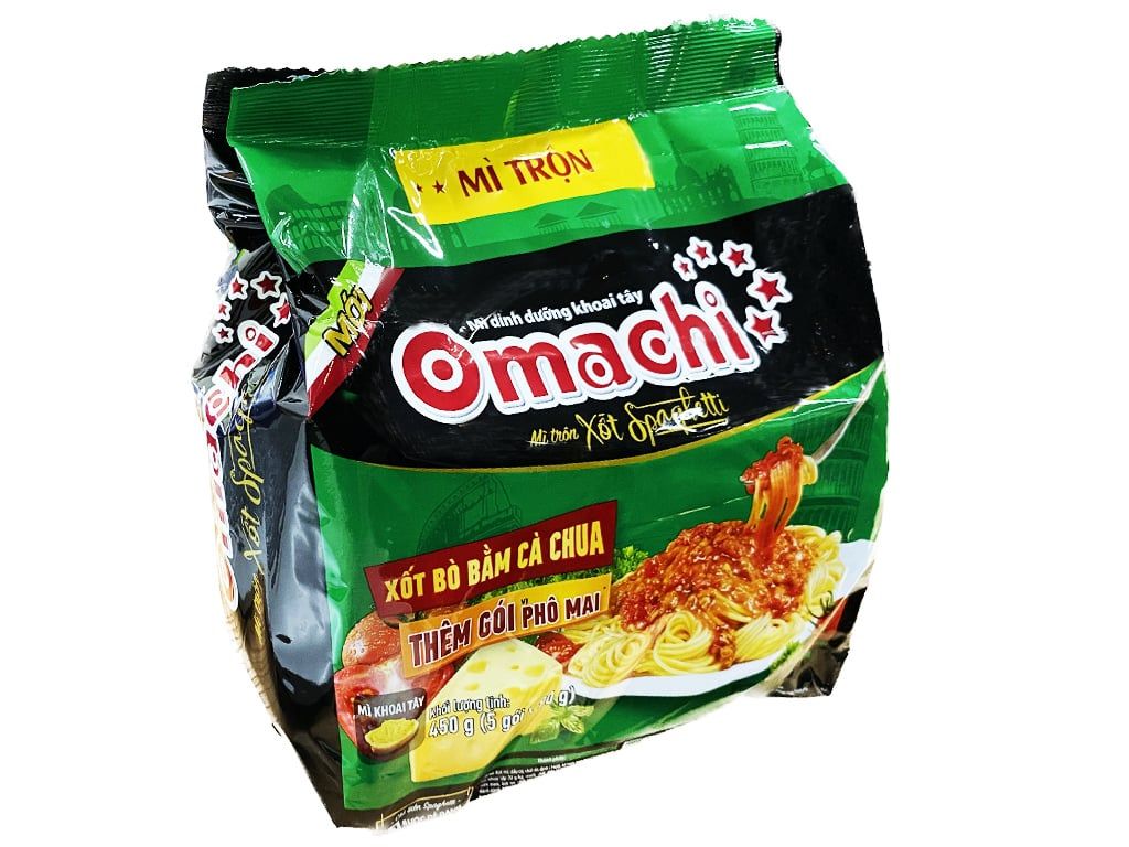 MÌ DINH DƯỠNG KHOAI TÂY OMACHI MÌ TRỘN XỐT SPAGHETTI MN 6BL X 5 GÓI X 90GR