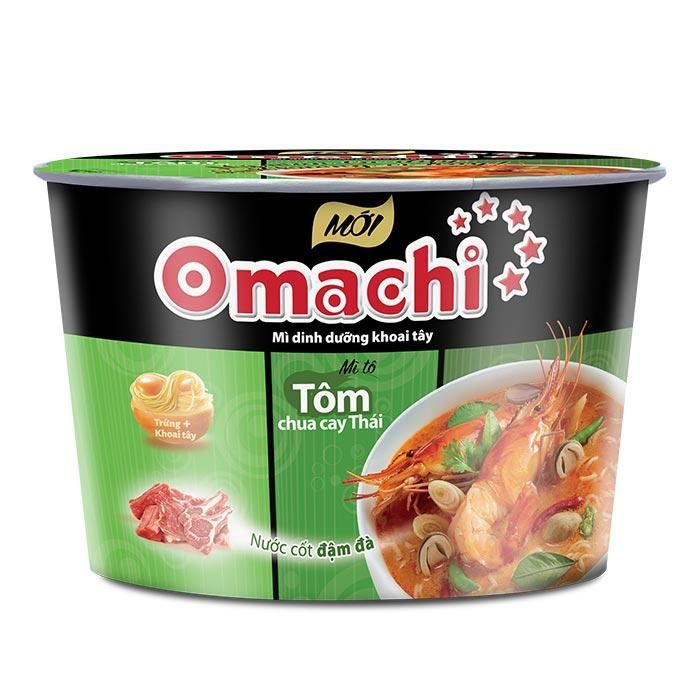 MÌ DINH DƯỠNG KHOAI TÂY OMACHI TÔM CHUA CAY THÁI 18 HỘP X 91GR