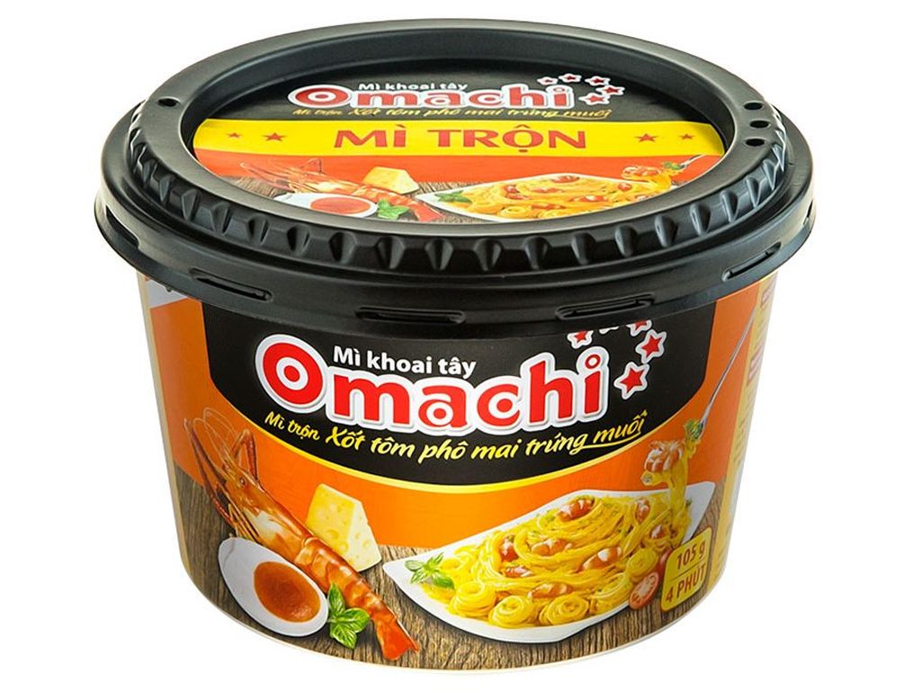 MÌ OMACHI TRỘN XỐT TÔM PHÔ MAI TRỨNG MUỐI 18 TÔ X 105GR