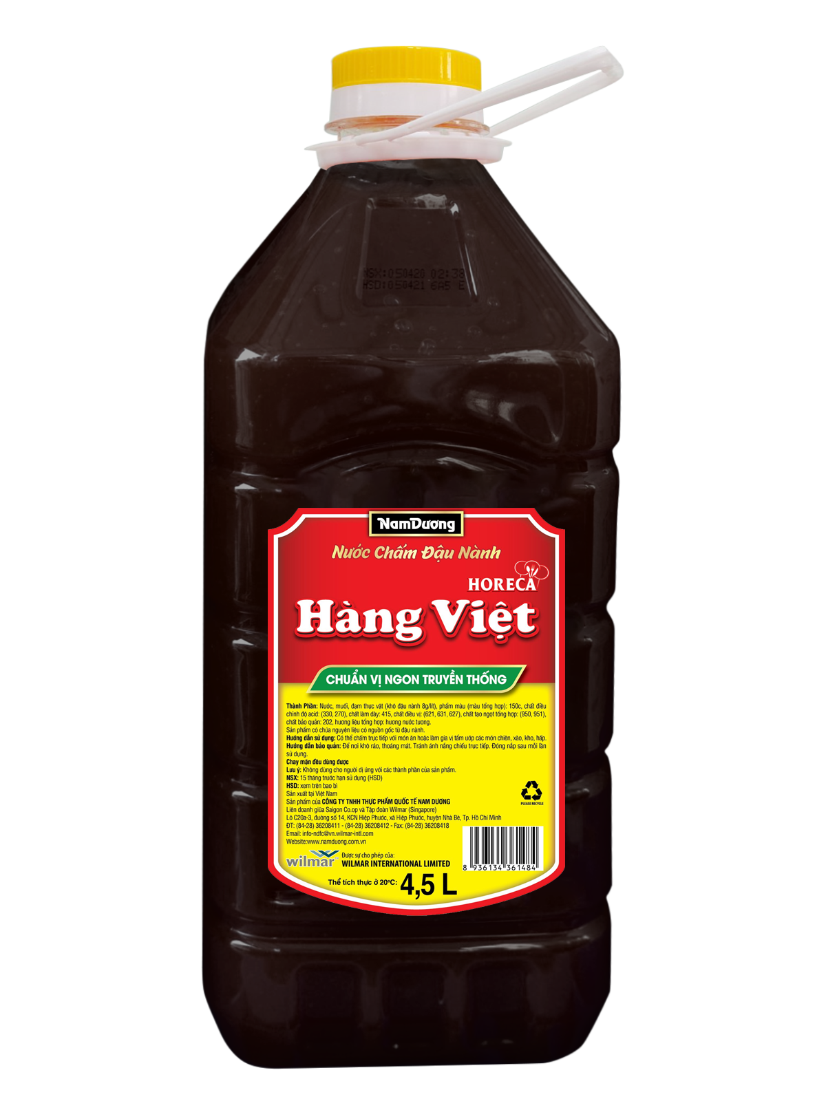NƯỚC CHẤM ĐẬU NÀNH HÀNG VIỆT HORECA 4.5L (Thùng 4 can)