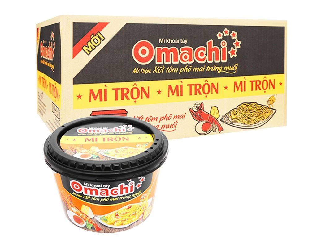 MÌ OMACHI TRỘN XỐT TÔM PHÔ MAI TRỨNG MUỐI 12 TÔ X 105GR