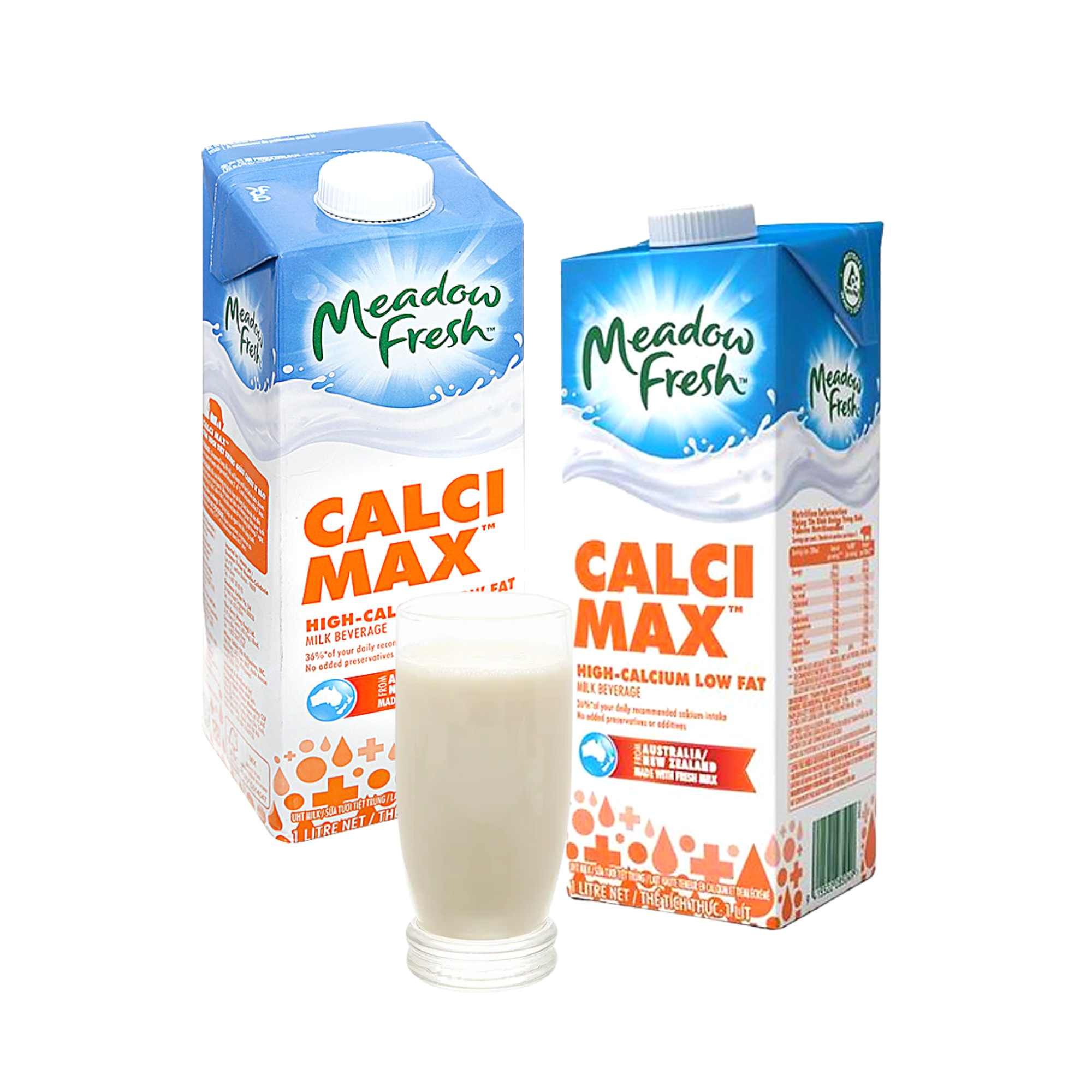 SỮA TƯƠI TIỆT TRÙNG GIÀU CANXI ÍT BÉO NHÃN HIỆU MEADOW FRESH 1 LÍT X 12 - NEW ZEALAND