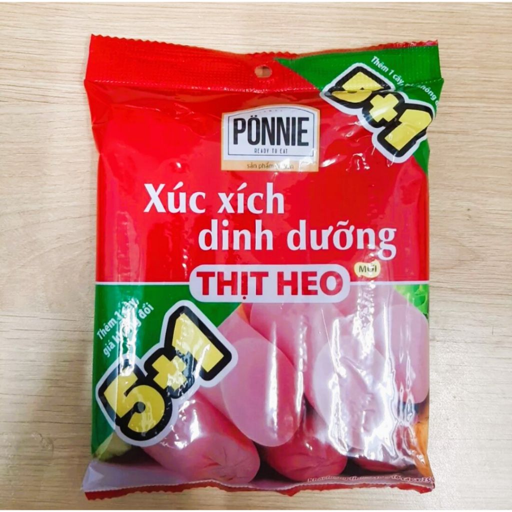 XÚC XÍCH TIỆT TRÙNG PONNIE VỊ HEO 20 GÓI X 6 CÂY X 33GR