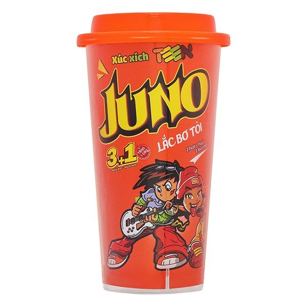 XÚC XÍCH TIỆT TRÙNG TEEN JUNO LẮC BƠ TỎI 15G 15G X 4 CÂY