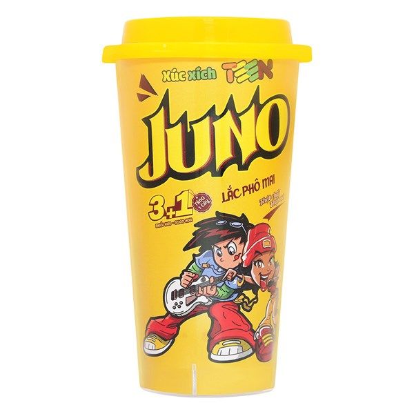 XÚC XÍCH TIỆT TRÙNG TEEN JUNO LẮC PHÔ MAI 15G X 4 CẪY
