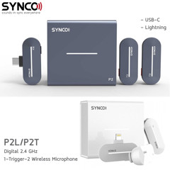 Synco P2ST / Micro Thu Âm Không Dây 2 Người Dùng cho Android jack USB Type-C (Màu Xanh Đen)