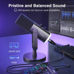 Fifine Ampligame AM8 RGB cổng USB/XLR