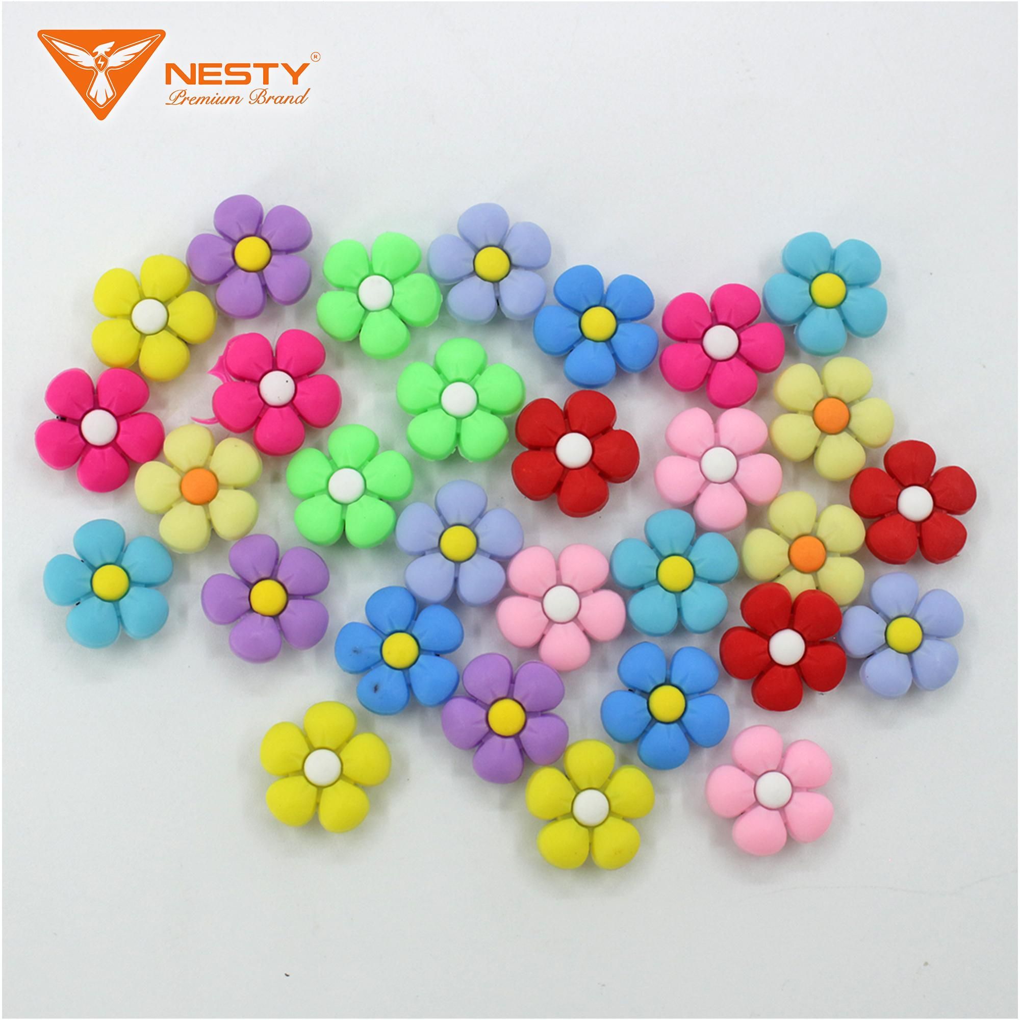 DUP-Set 20 Sticker Jibbitz Charm Gắn Dép NESTY Đa Dạng Mẫu Mã Dễ Thương Chất Liệu Nhựa PVC