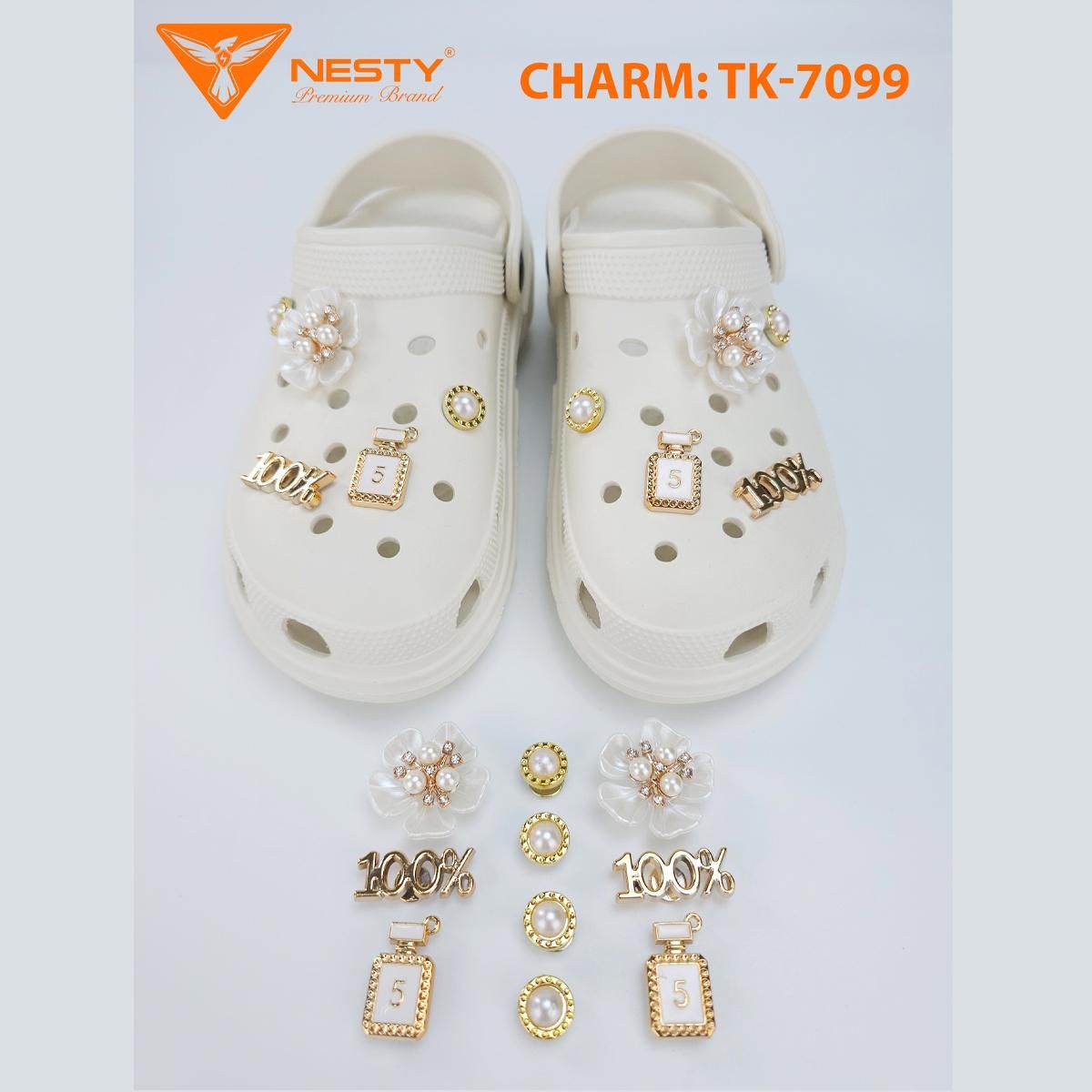 Bộ charm sticker trang trí gắn dép theo chủ đề- Chất liêu nhựa xi mạ cao cấp, cao su, nhựa PVC