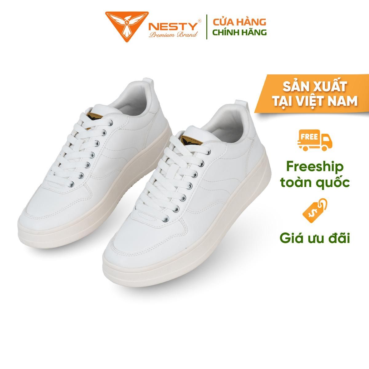 Giày Sneaker Nữ Trắng Đen Kem NESTY Chất Liệu Cao Su Tổng Hợp Siêu Nhẹ