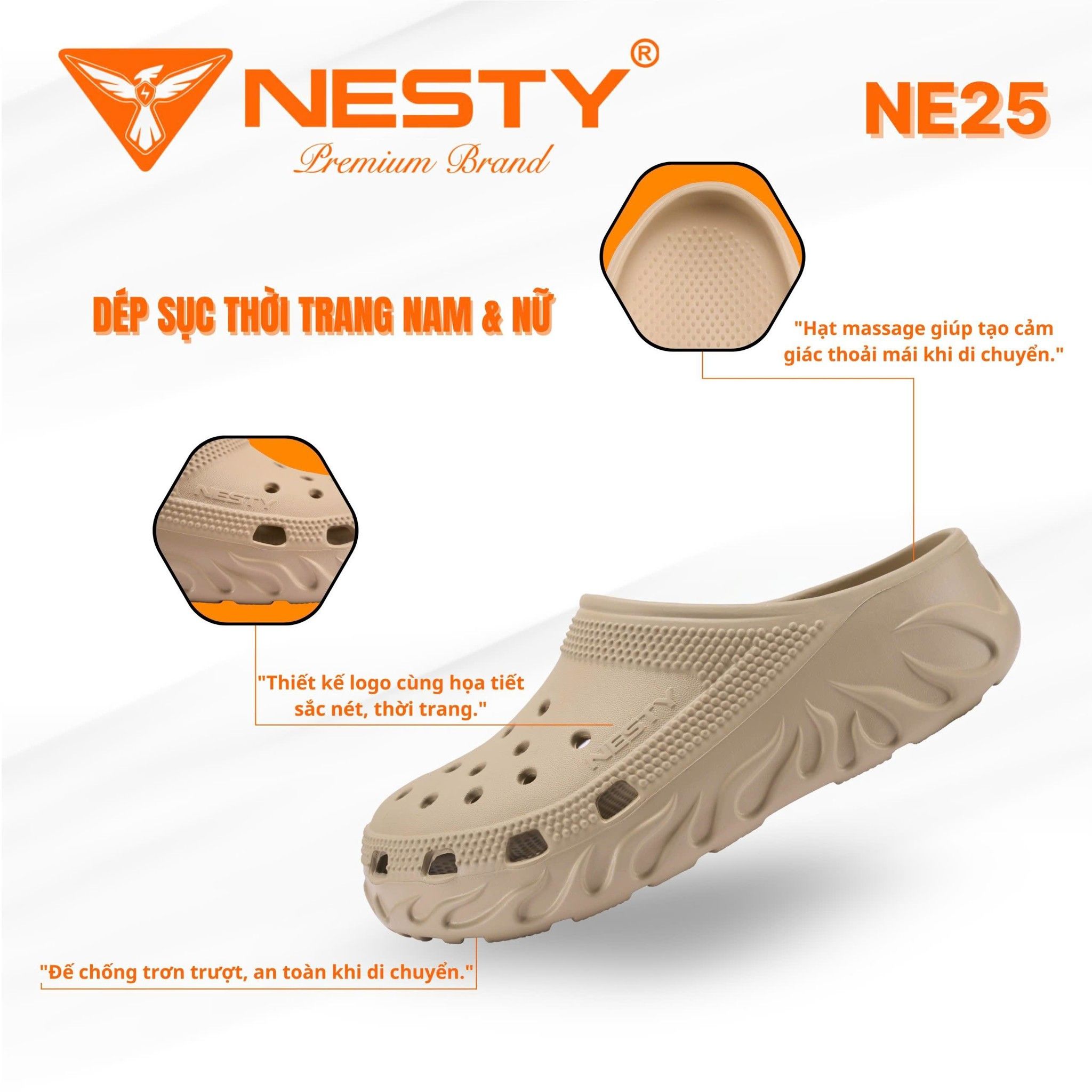 DÉP SỤC BIỂU TƯỢNG NGỌN LỬA THƯƠNG HIỆU NESTY MÃ NE25