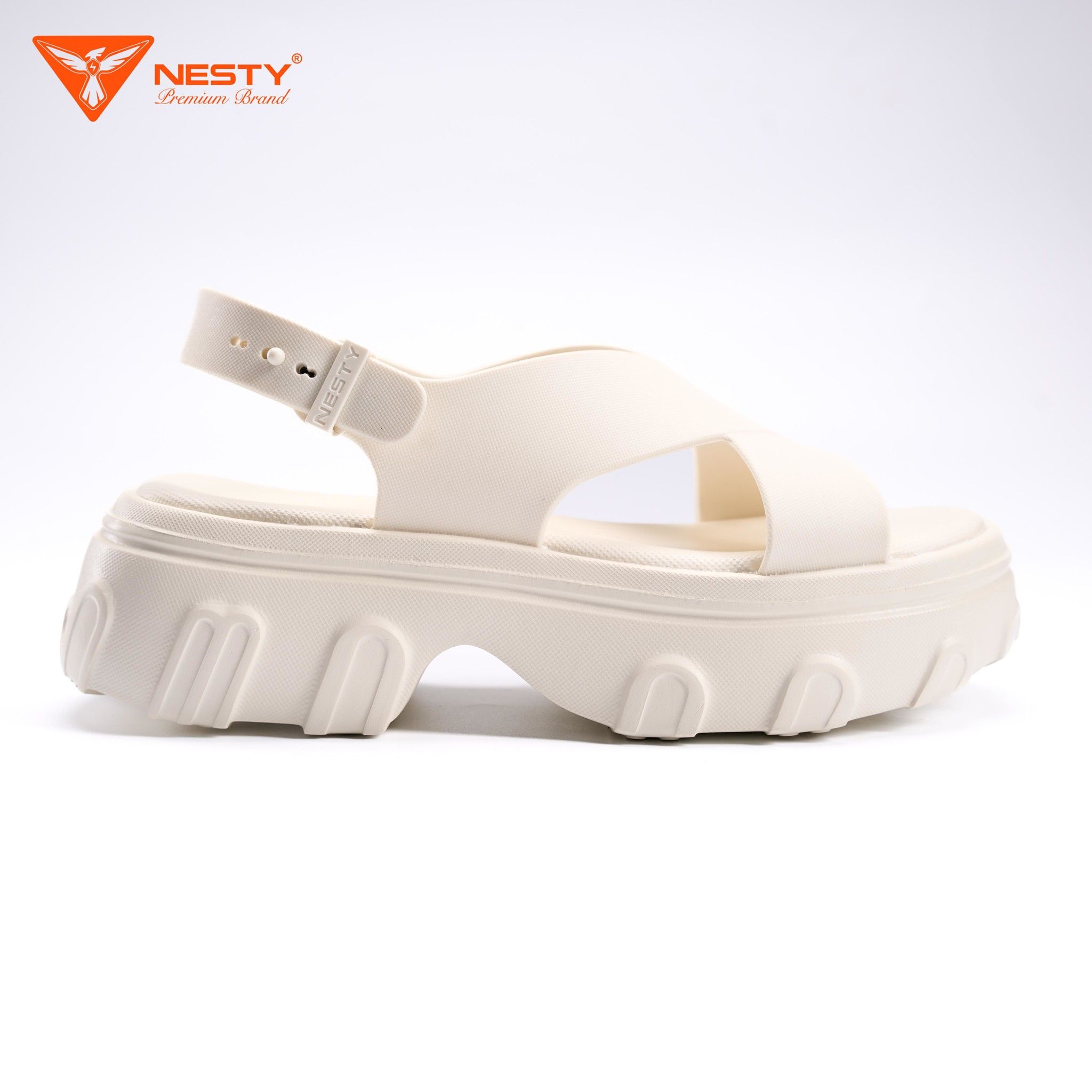 DÉP SANDAL ĐẾ CAO QUAI CHÉO CAO CẤP NHÃN HIỆU NESTY MÃ NE24