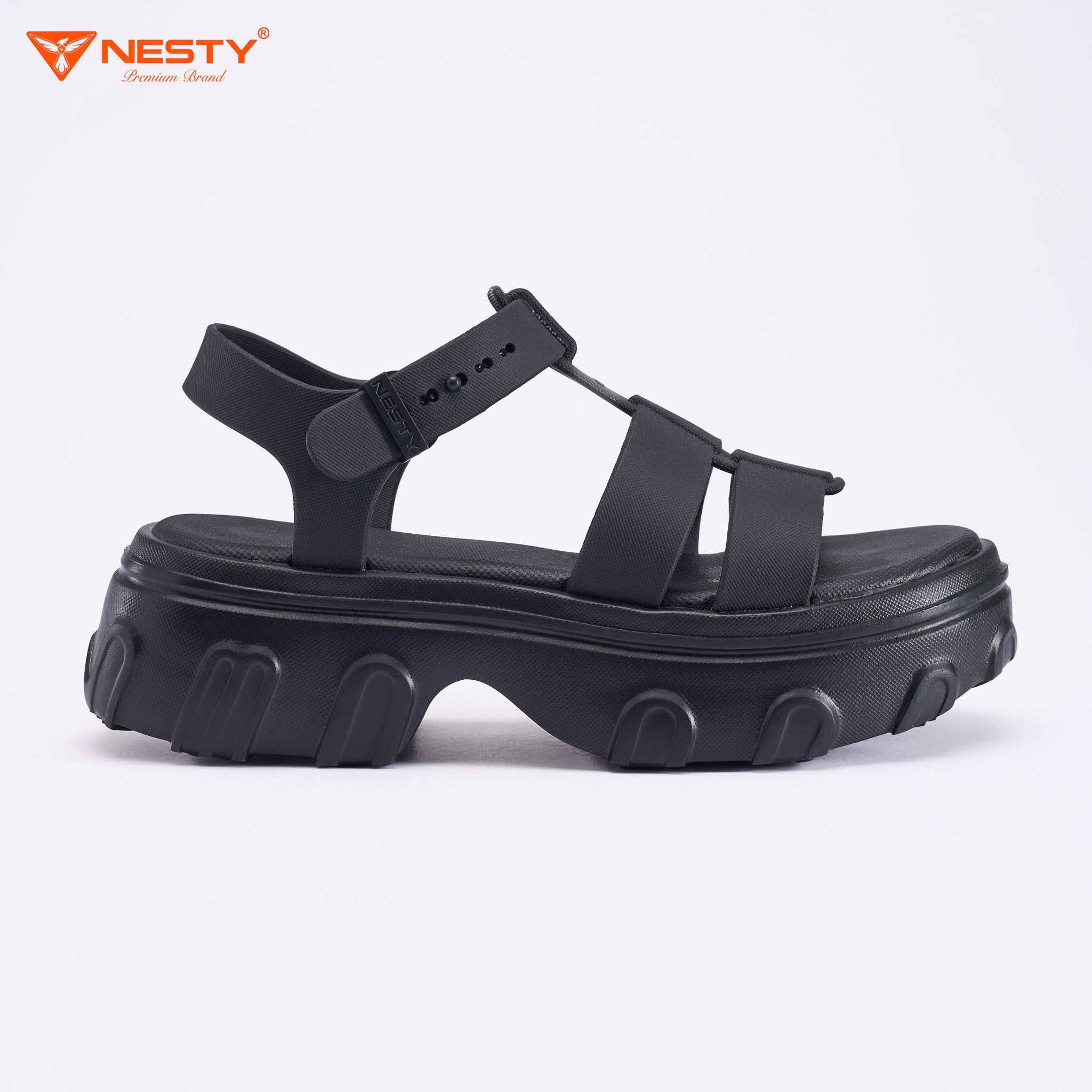 DÉP SANDAL ĐẾ CAO QUAI NGANG CAO CẤP THƯƠNG HIỆU NESTY MÃ NE31