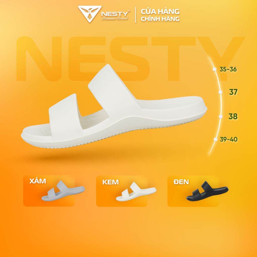 Dép Hai Quai Unisex NESTY Nhẹ Bền Chống Trơn Kiểu Dáng Dép 2 Quai Ngang Thời Trang Basic NE03