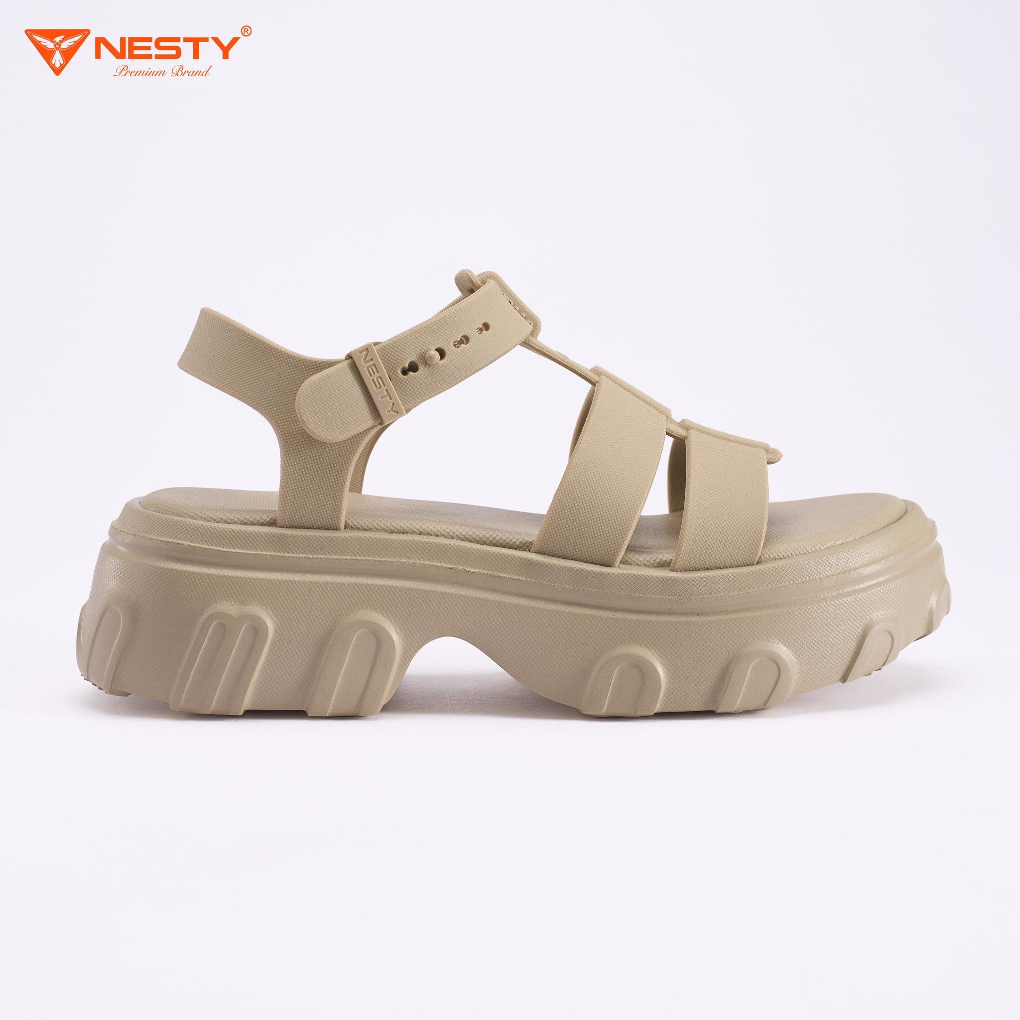 DÉP SANDAL ĐẾ CAO QUAI NGANG CAO CẤP THƯƠNG HIỆU NESTY MÃ NE31