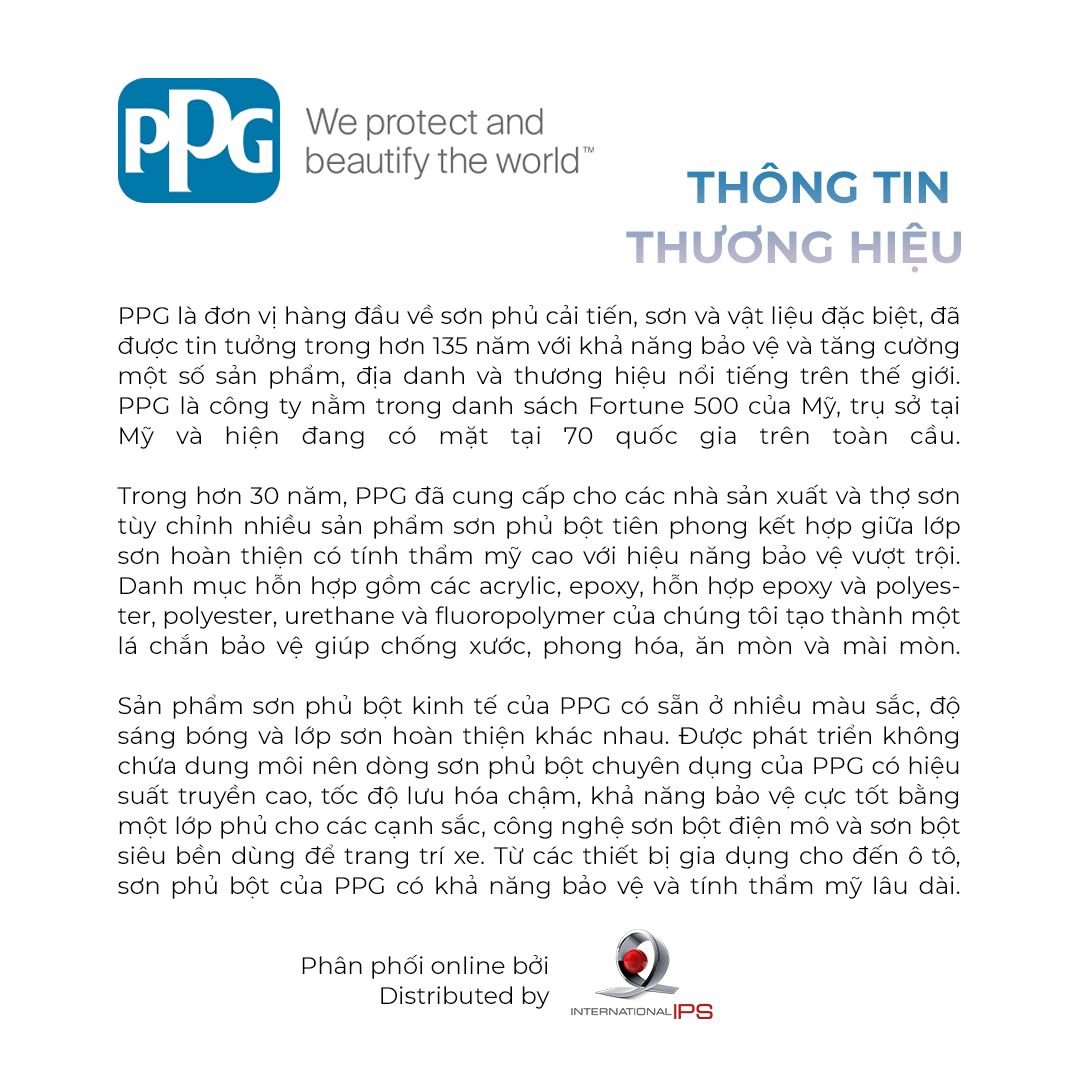 RAL 7042 Sơn lót dạng bột dành cho hệ sơn bột tĩnh điện 2 lớp PPG ENVIROCRON™ màu Xám bề mặt Láng độ bóng Cao | PCFV-70639