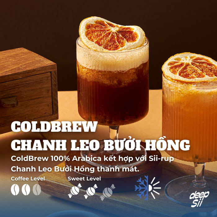 COLDBREW CHANH LEO BƯỞI HỒNG