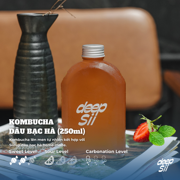 KOMBUCHA DÂU BẠC HÀ - 250ML