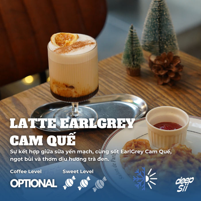 LATTE EARL GREY CAM QUẾ