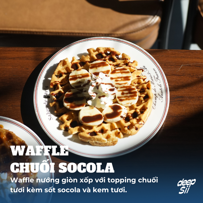 WAFFLE CHUỐI SOCOLA